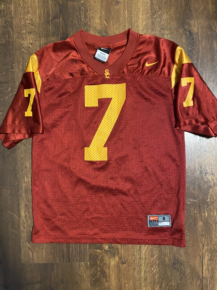 USC Trojans Nike #7 Youth Football Jersey Sizes 8-10 NCAA Kids Unisex