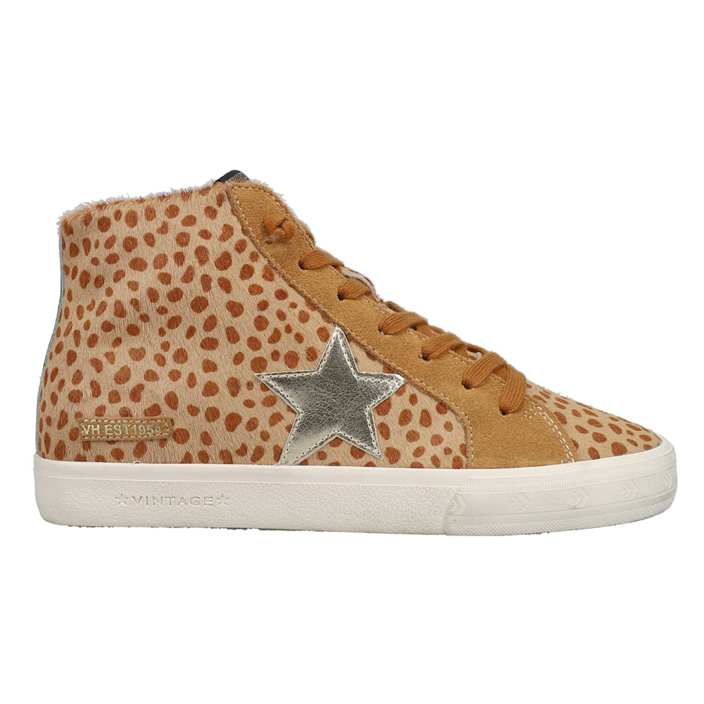 Vintage Havana Break Out Metallic Leopard Print High Top  Womens Brown Sneakers