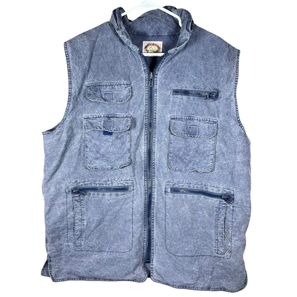 Vintage Banana Republic Safari Vest Mens XL Utility Multi Pocket Fishing 90s