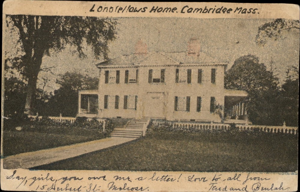 Longfellow's Home Cambridge Massachusetts ~ 1905 UDB Hulett Springfield MA