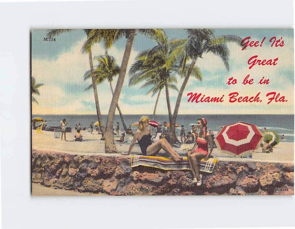 Postcard Gee! It's Great To Be In Miami Beach Florida USA
