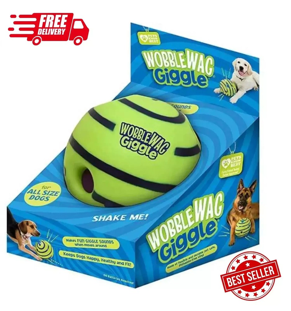NEW Wobble Wag Giggle Interactive Dog Toy Ball As Seen on TV
