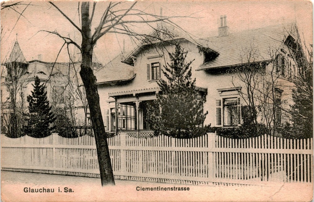 Glauchau i. Sa., Clementinenstrasse Kunstverlag Marie Bertling Postcard