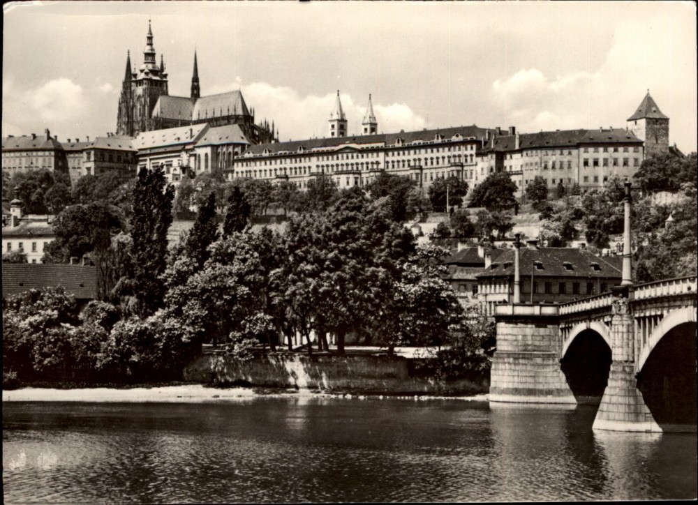 RPPC Prague Czech Republic view vintage postcard w583
