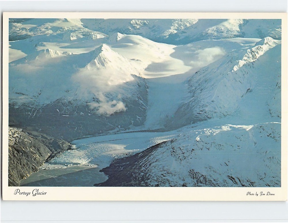 Postcard Portage Glacier Alaska USA