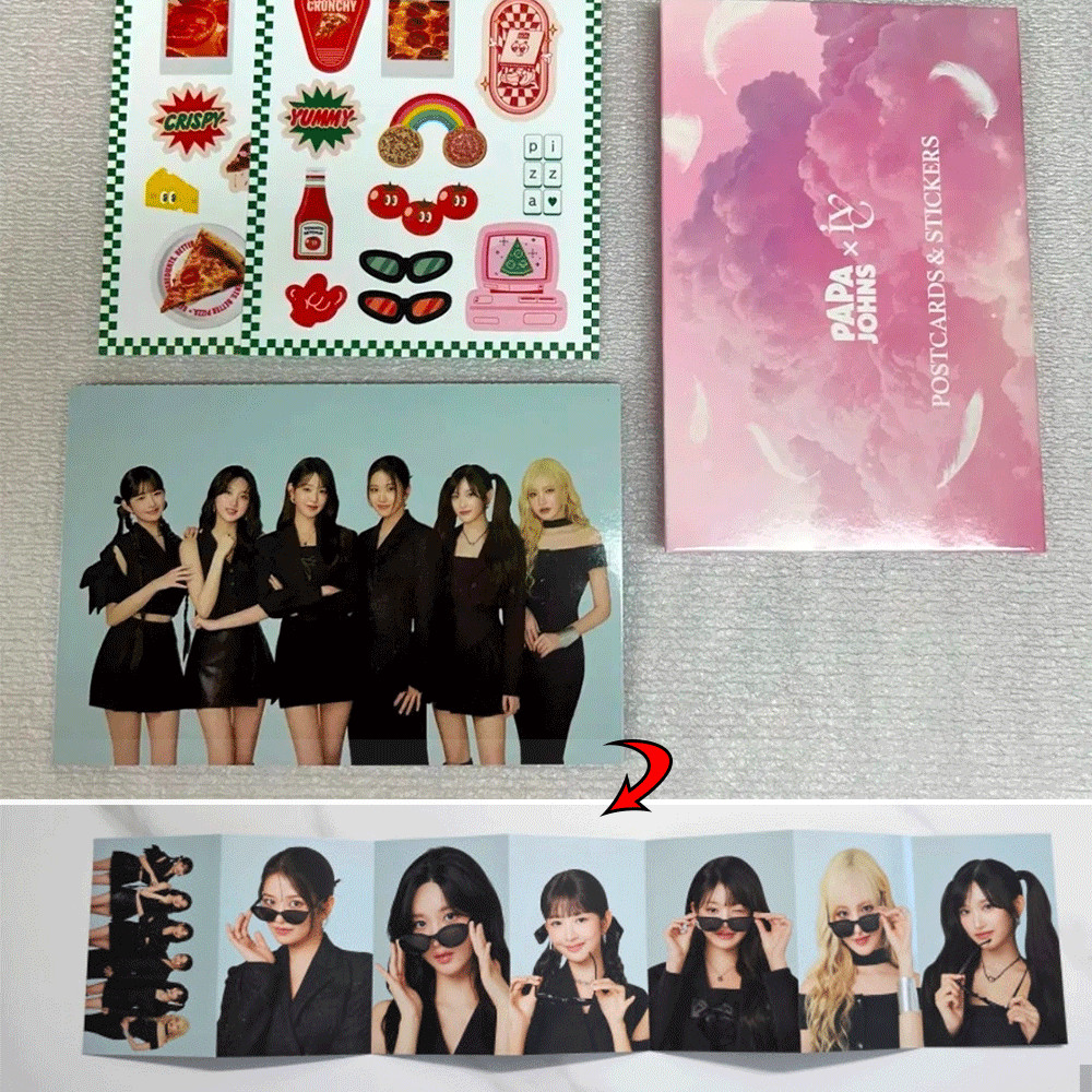 IVE x Papa Johns Collaboration Official Photocard Set