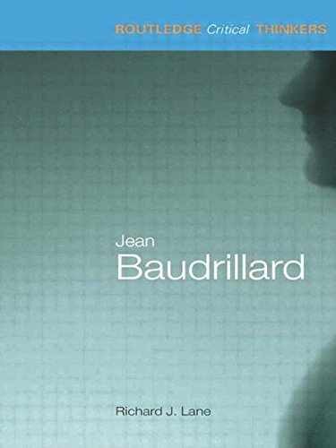 Jean Baudrillard (Routledge Critical - Paperback, by Lane Richard J. - Very Good
