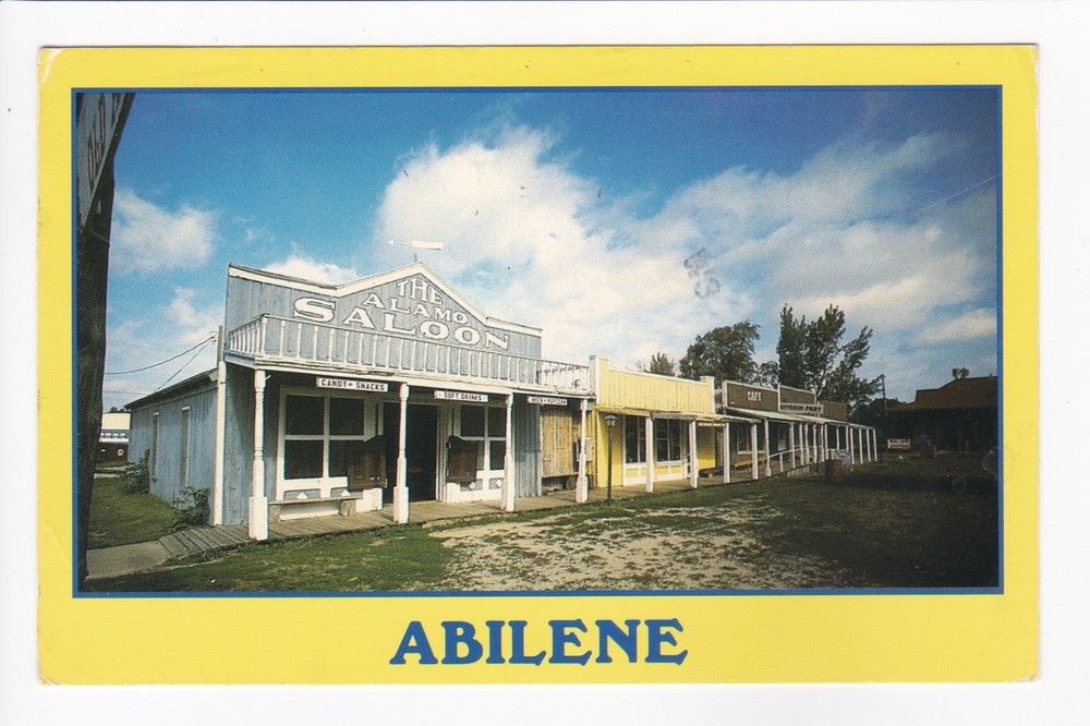 Old Abilene Town Alamo Saloon Abilene Kansas Chrome Postcard