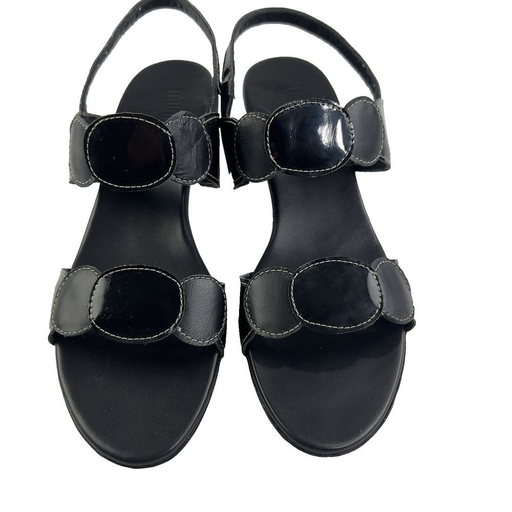 Munro Women's Solar US 10 EU 41 Black Patent Leather Slingback Sandals Shoes