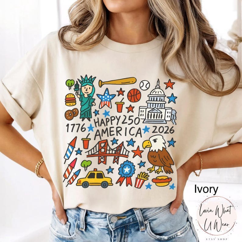 America 250th Anniversary Shirt, Happy America 1776-2026 Tee 4th Of July Shirt