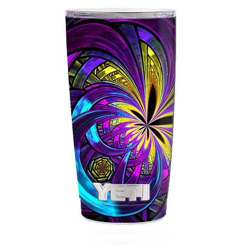 Skin Decal for Yeti 20 oz Rambler Tumbler Cup / Purple Beautiful Design
