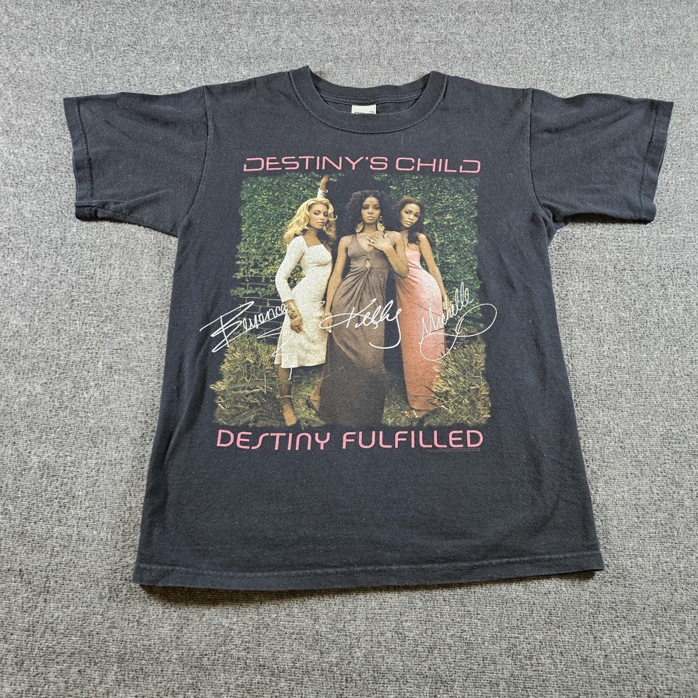 Vintage Destiny's Child Graphic Shirt Mens Small Black World Tour 2005 Anvil Tee