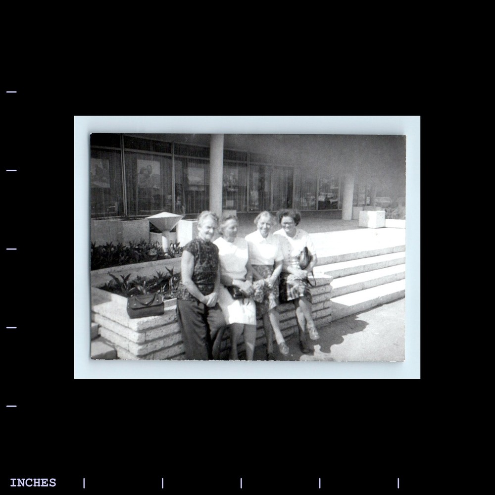 Old Vintage Photo WOMEN SITTING OUTSIDE
