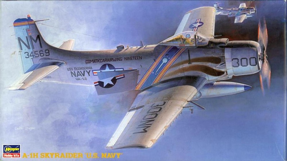 1/72 Hasegawa Models DOUGLAS A-1H SKYRAIDER U.S. Navy Attack Plane *MINT
