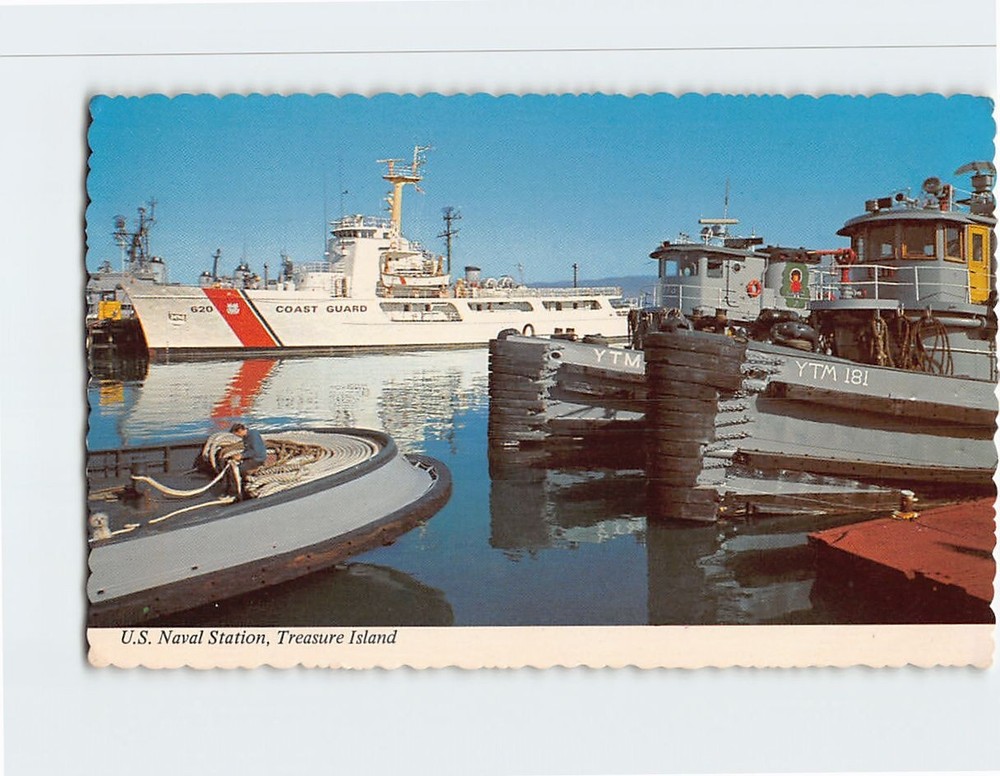 Postcard US Naval Station Treasure Island San Francisco California USA