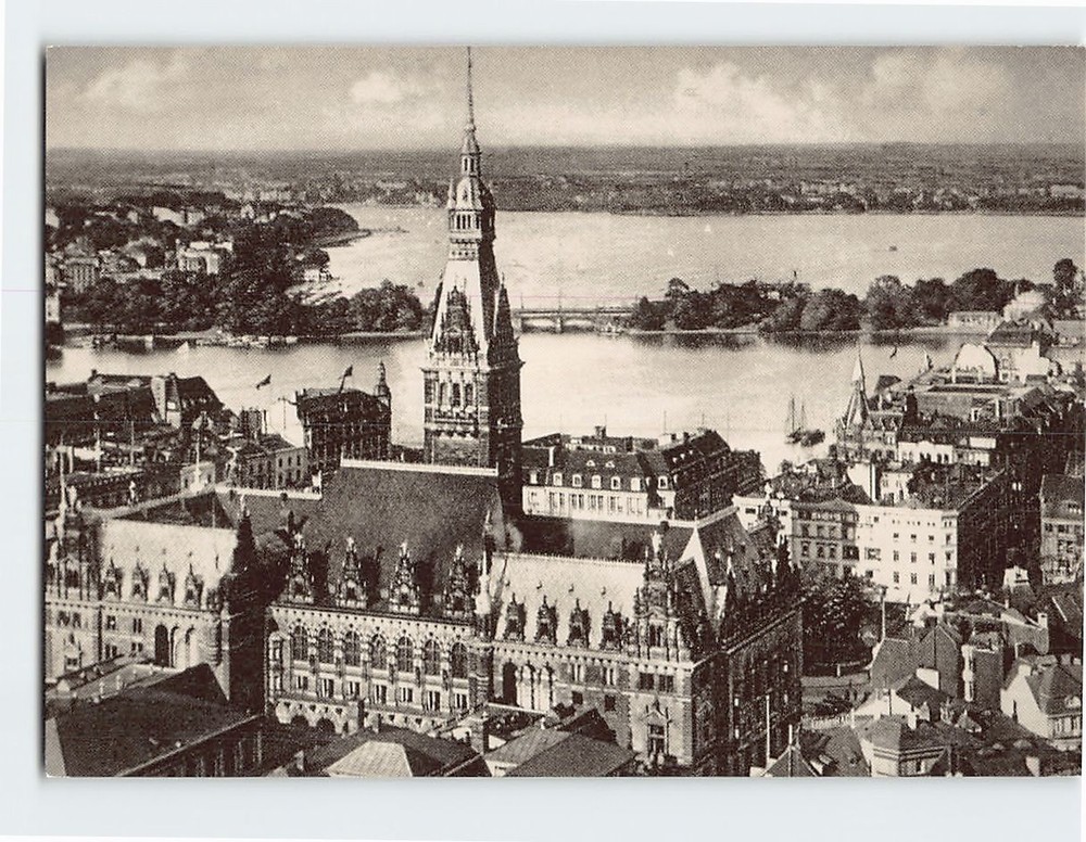 Postcard Hamburger Rathaus Hamburg Germany