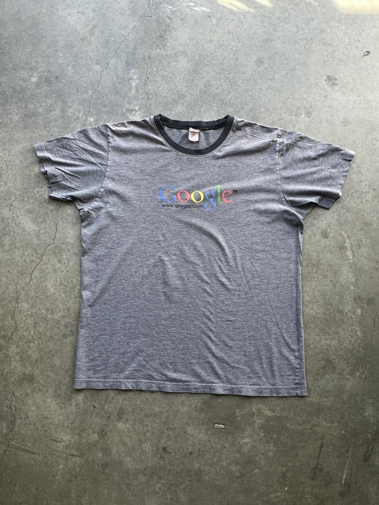 Vintage Google Tech Promo T-Shirt Men’s Large I’m Feeling Lucky Cyber Y2K 2000s