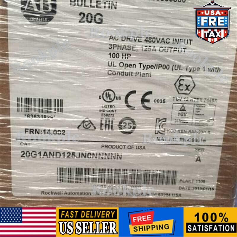 NEW 20G1AND125JN0NNNNN PowerFlex Air Cooled 755 AC Drive US Stock US Free Tax