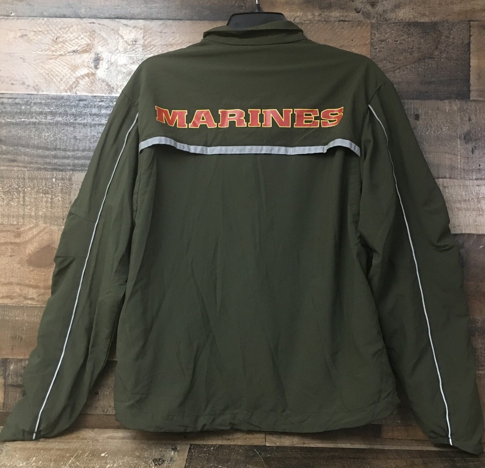 New Balance USMC Marines Jacket Men Small Gorpcore Full Zip Training USA READ