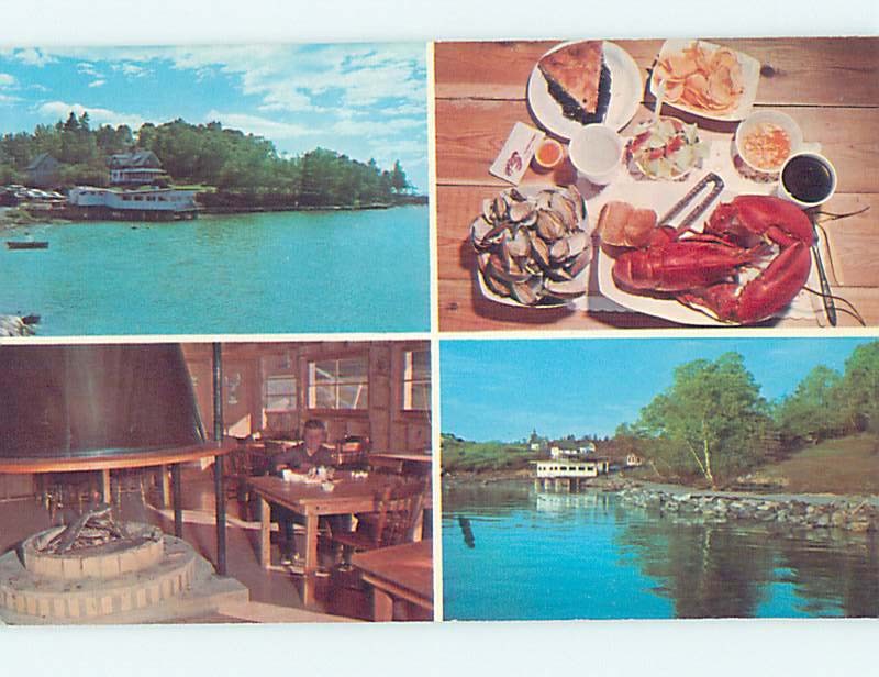 Scenes On Postcard - Lobster Restaurant Little Deer Isle Maine ME hs4594@