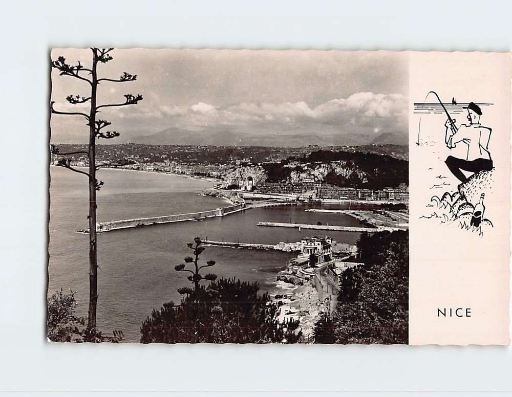 Postcard Panoramic View Nice France