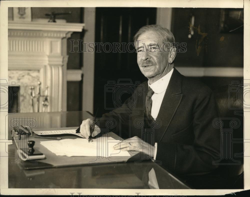 1933 Press Photo Wash DC Sec of the Navy Claude A Swanson