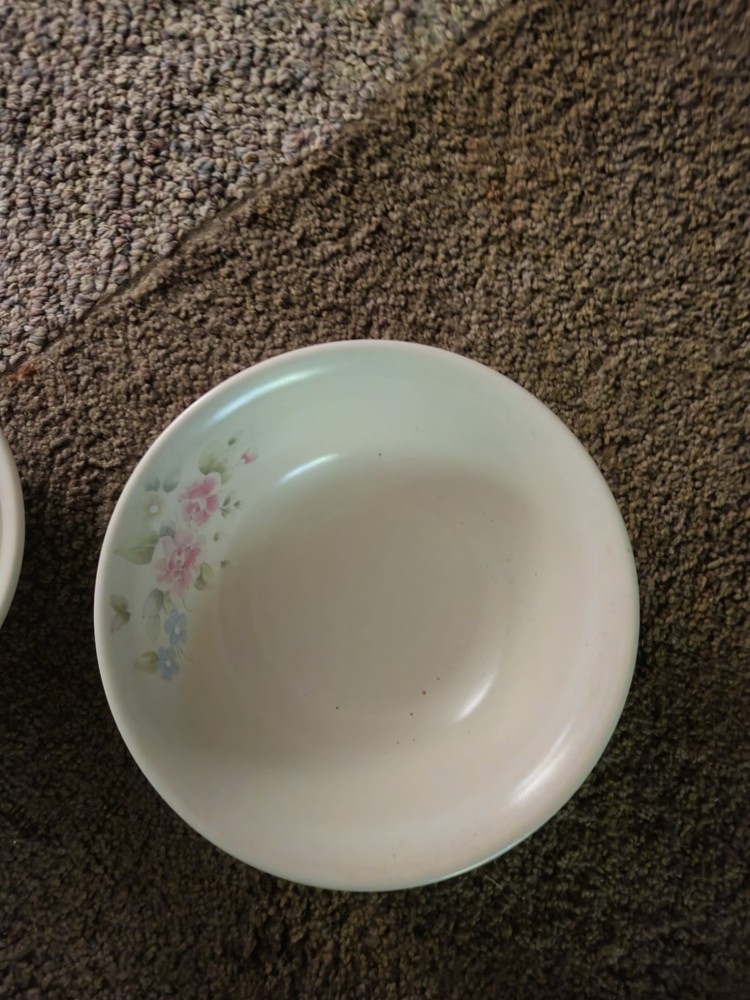 Pfaltzgraff Stoneware Tea Rose Round Bowl Vegetable/Serving 6.75” Vintage 1985