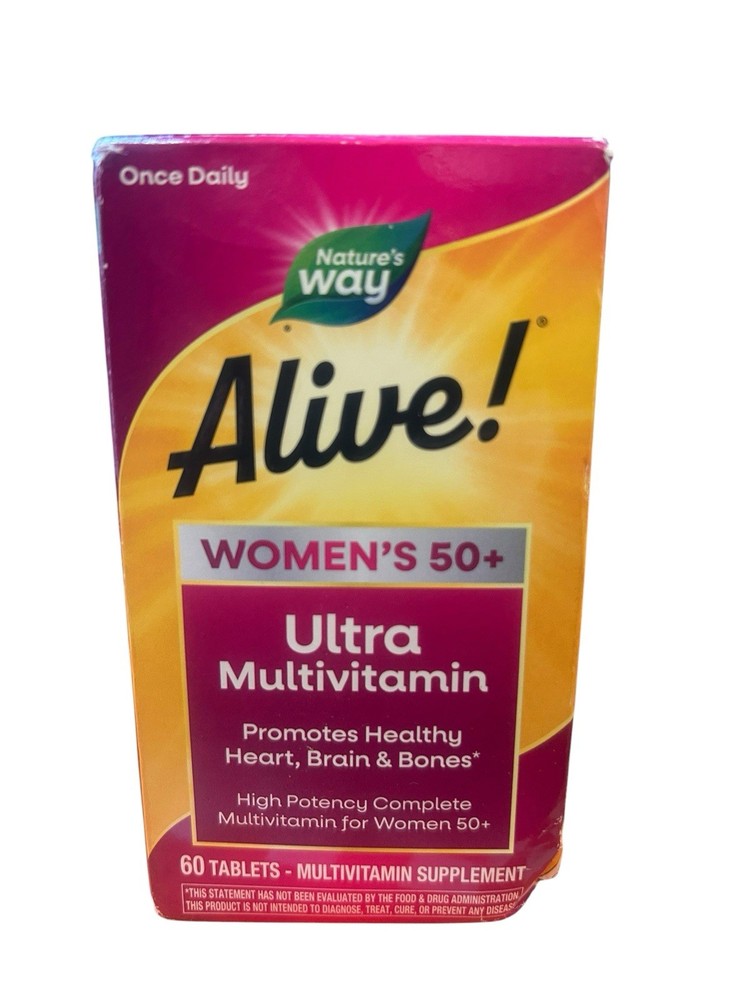 Nature’s Way Alive! Women’s 50+ Ultra Multivitamin 60 Tablets - Exp 8/27