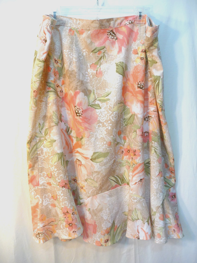 ALFRED DUNNER c     Women's SKIRT Size 22W midi flared floral