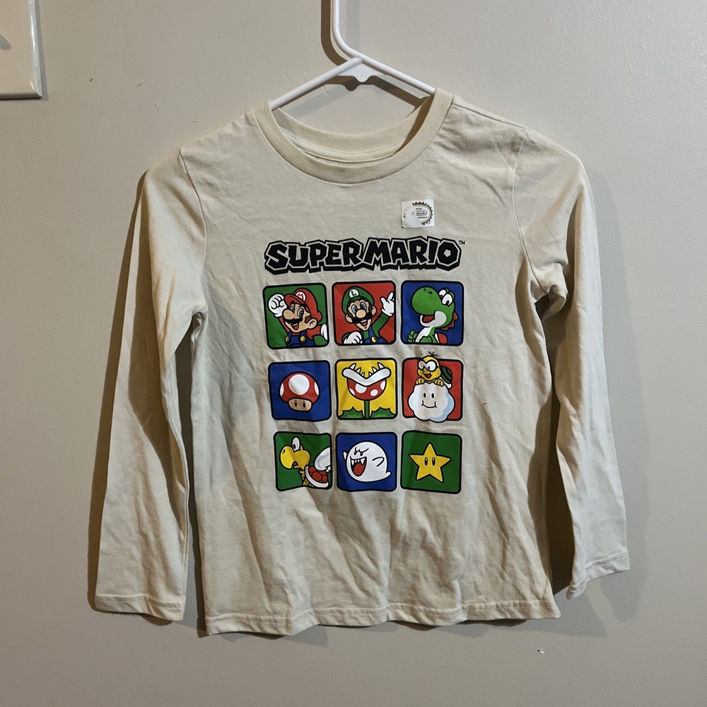 Jumping Beans Super Mario Long Sleeve T-shirt Size 8 Kids