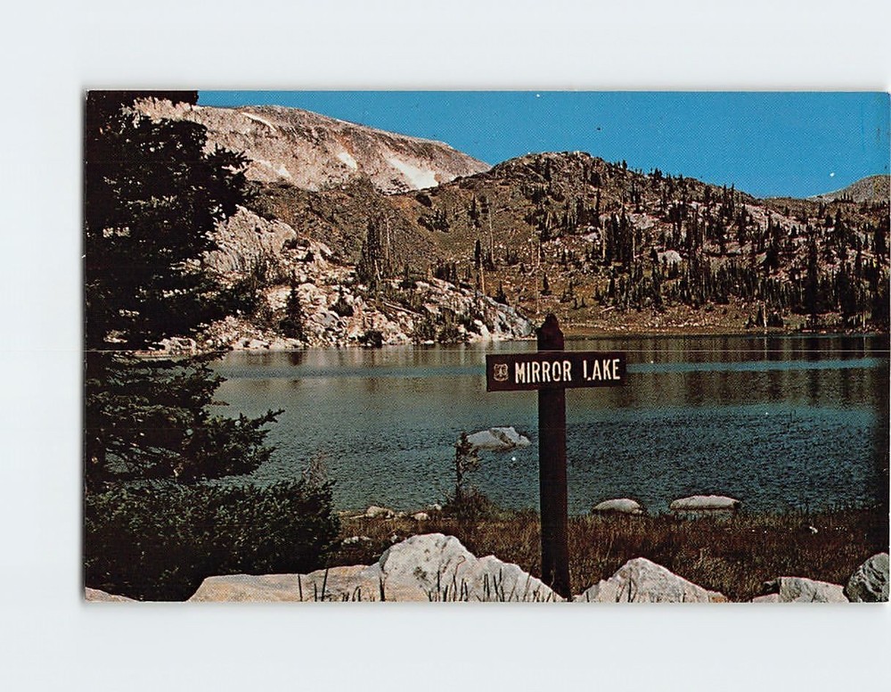 Postcard Mirror Lake Snowy Range Medicine Bow National Forest Wyoming USA
