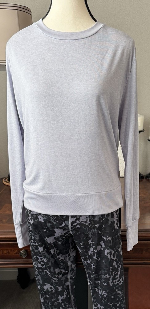 VIORI Softest Long Sleeve Tee ~ Pale Lavender ~ Women’s Large ~ New Without Tags