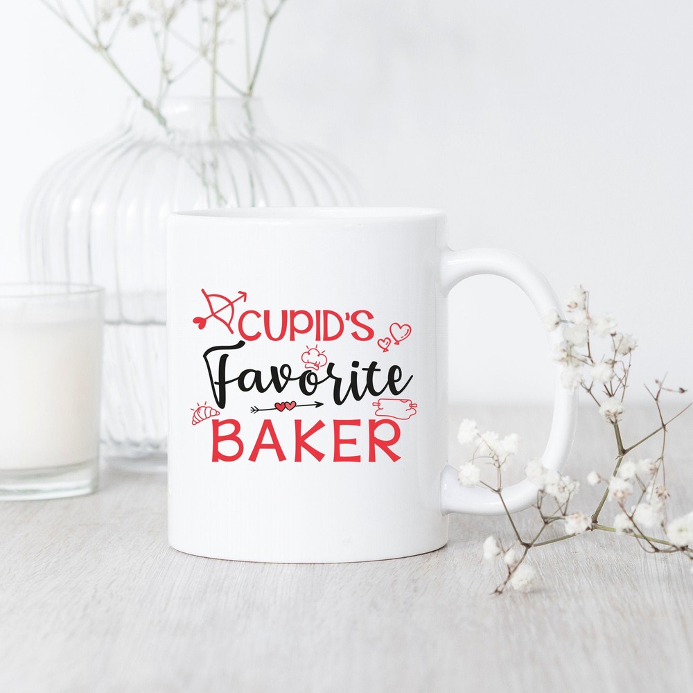 Baker Valentine Cupid's Favorite Mug Baker Valentine Mug Valentines Gift