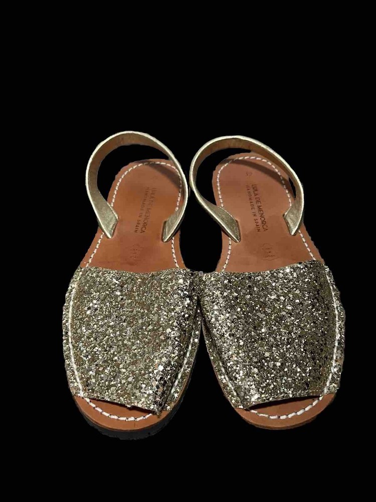 Menorca Chic Slingback Glitter Sandals Illusions Gray / Blue Size 39 US 7.5