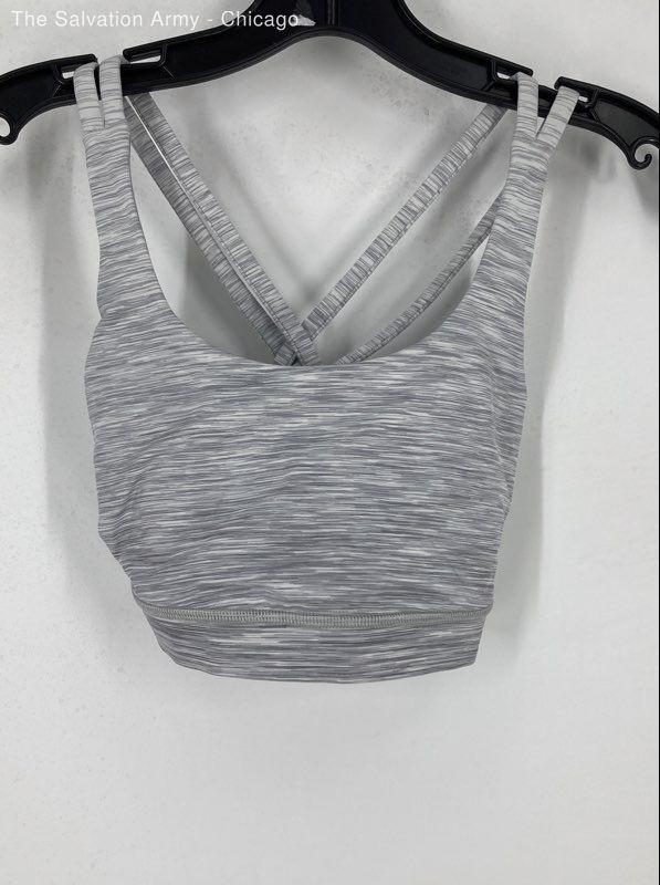 Lululemon Womens Green Gray Heather Stretch Sports Bra Size 2XS Lot Of 2