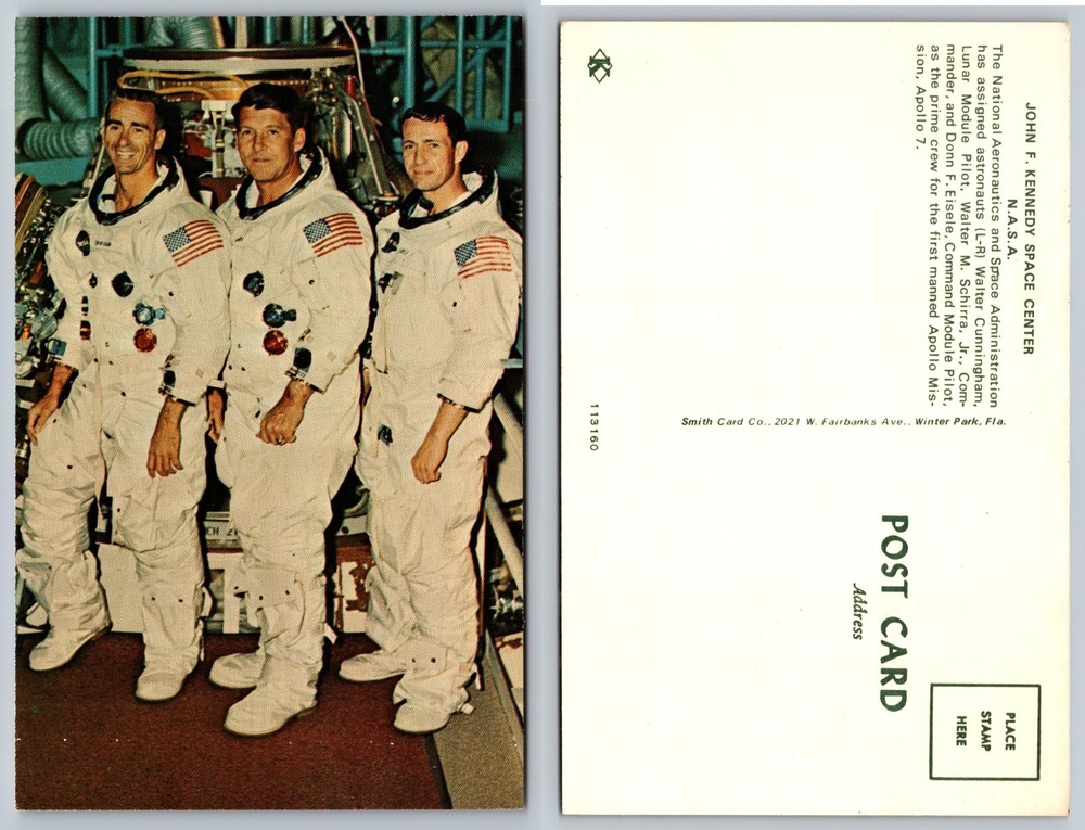 John F Kennedy Space Center Astronaut Crew Postcard