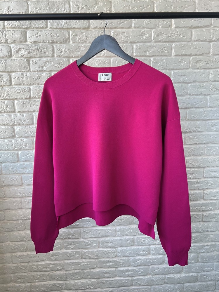 Acne Studios Purple Red Crew Neck Sweatshirt Women's M Oversized