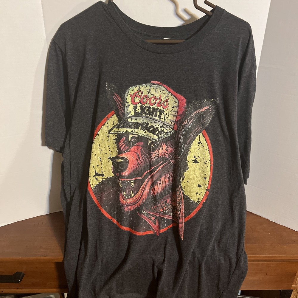 Mens Coors Beer Wolf T Shirt 3XL