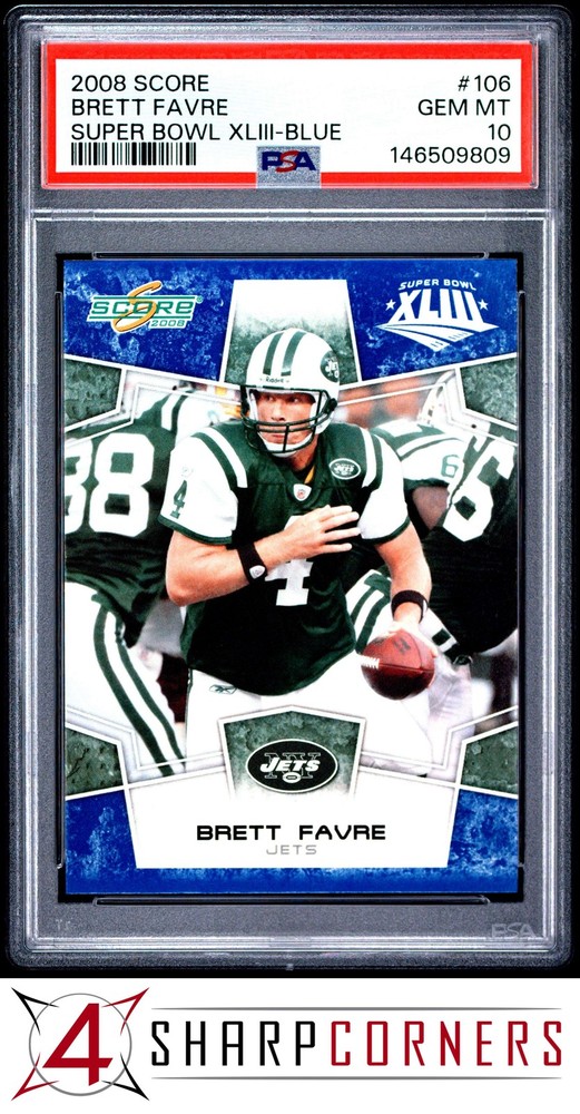 2008 Score Super Bowl Xliii Blue #106 Brett Favre Jets Hof Psa 10Low rates, marketing, expertise, & more: Consign today!