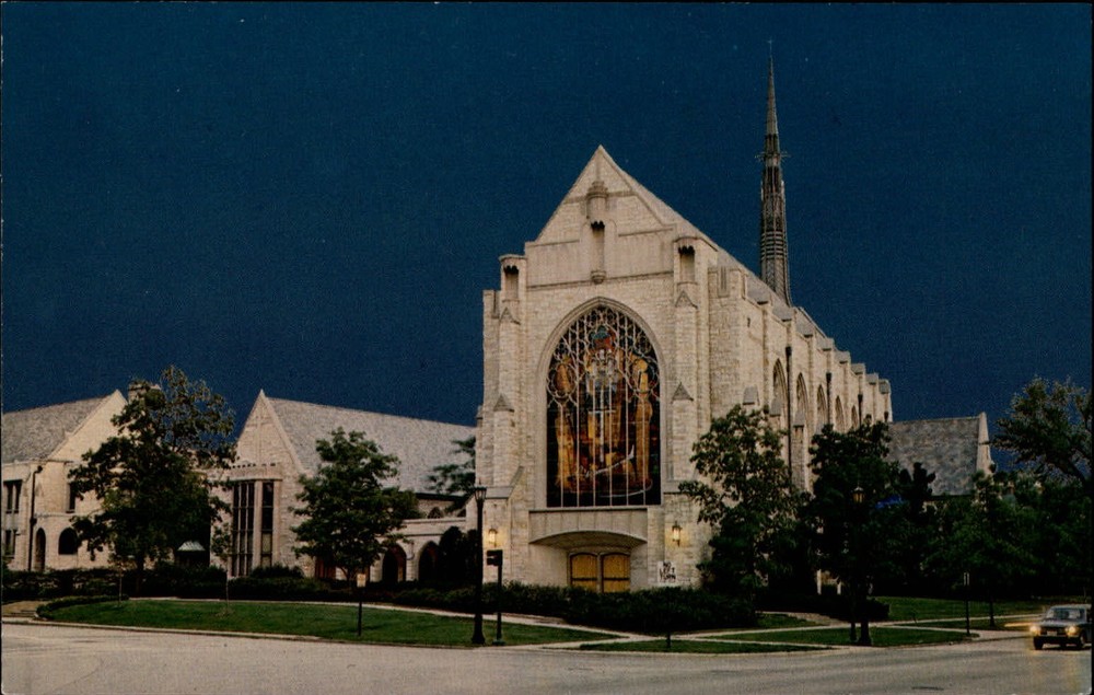 Alice Millar Chapel Northwestern University Evanston Illinois ~ 1970s postcard