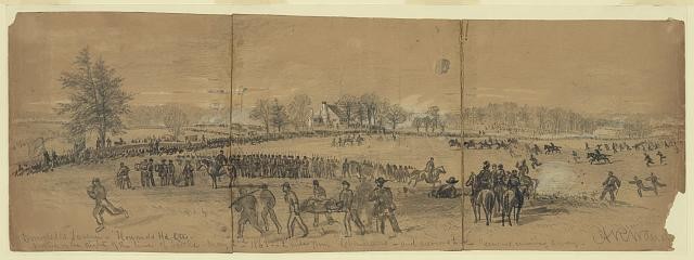 Dowdalls Tavern Howards Headquarters, Alfred Rudolph Waud, American Civil War,