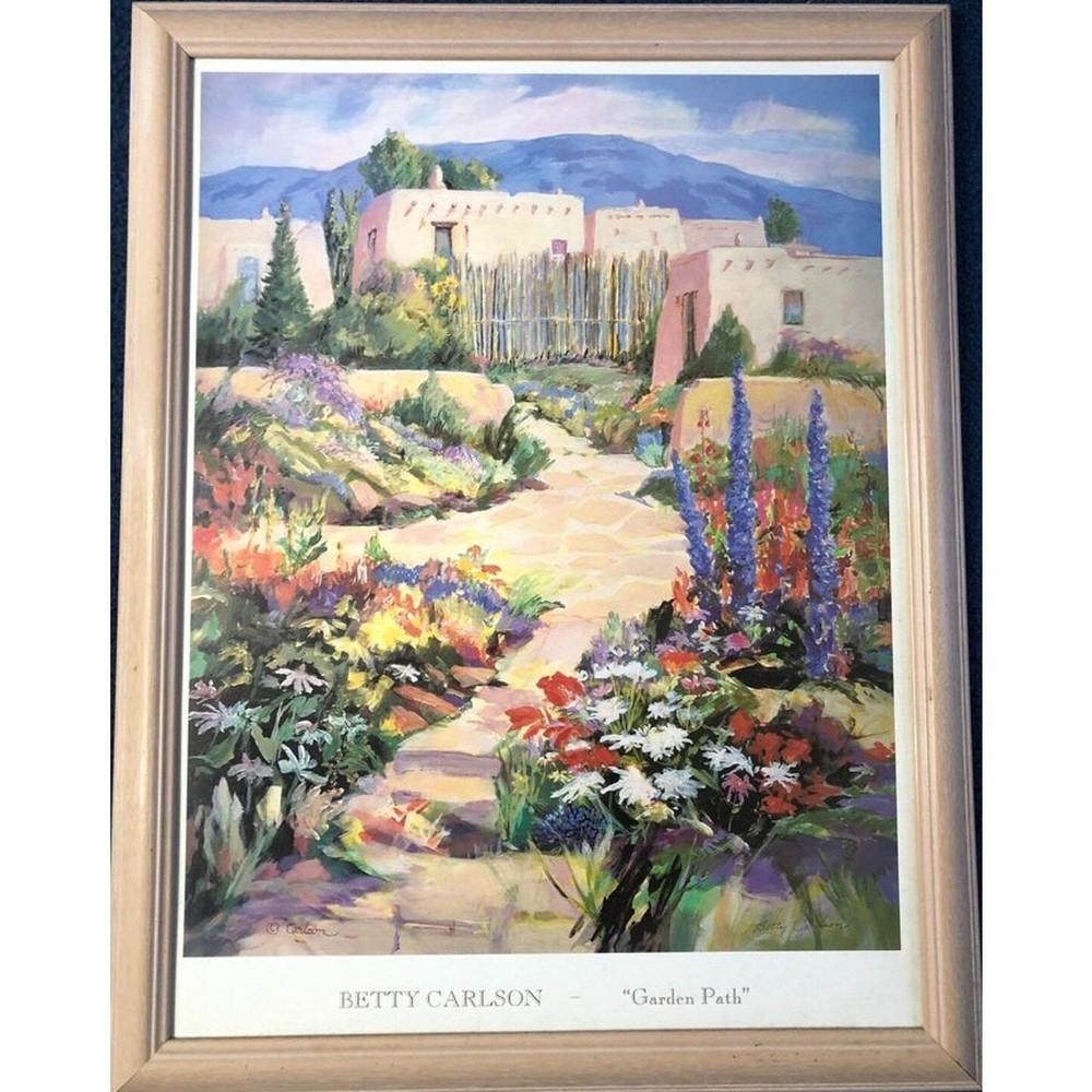 Garden Path by Betty Carlson - Framed Painting Print
