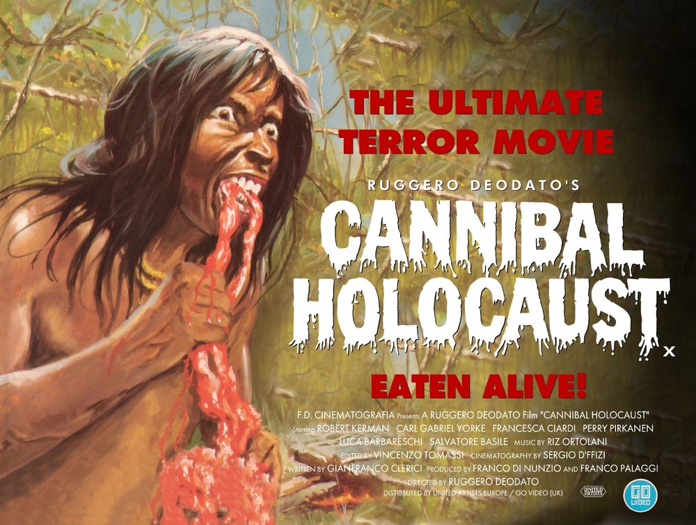 CANNIBAL HOLOCAUST 1980  Quad poster print 30x40
