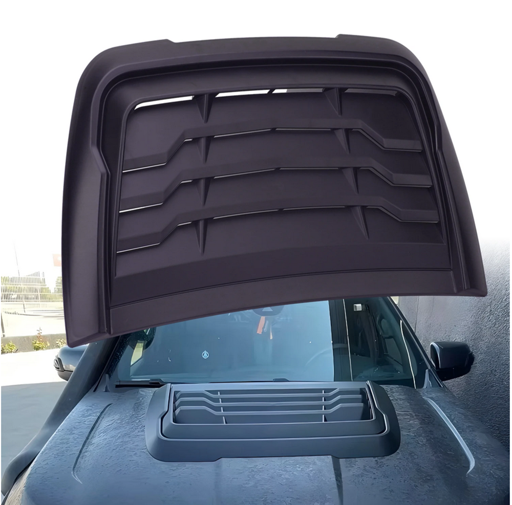 Car Hood Vent Bonnet Scoop Louver Scoop Cover Air Flow Intake Black Decoration