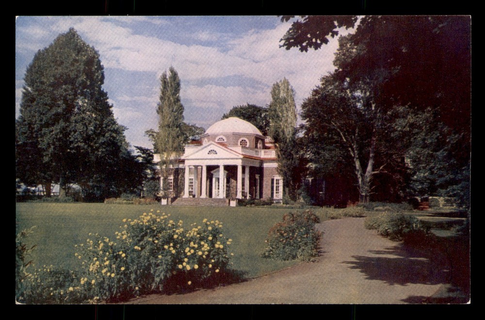 Monticello Home Of Thomas Jefferson Charlottesville Virginia VA Unp Postcard