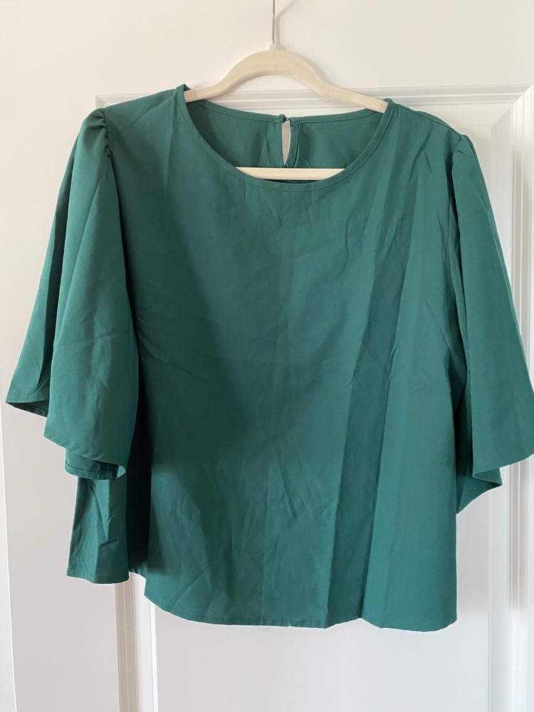 Women's short sleeve round neck blouse top size 2XL