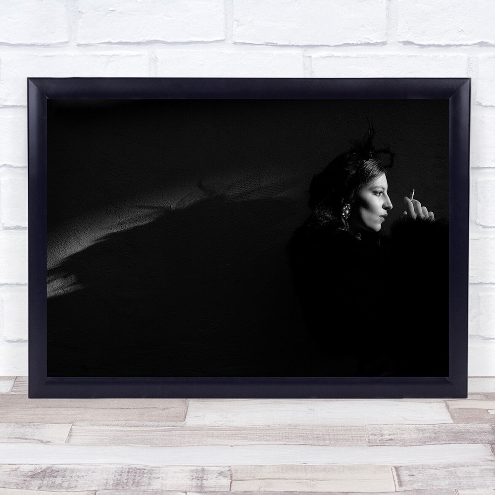 Mood Alfama Street Cigarette Shadow Vintage Of Solitude And Wall Art Print