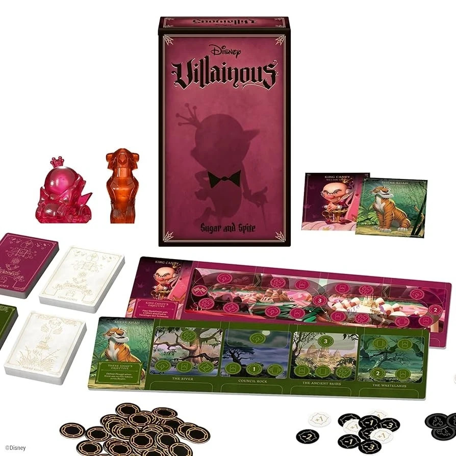 Ravensburger Disney Villainous:Sugar and Spite Family Strategy Board & Card Game