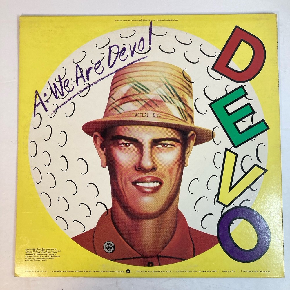 DEVO •Are we Not Men?• Vintage Vinyl 1978 WB Records• BSK-3279• NM-/ VG+