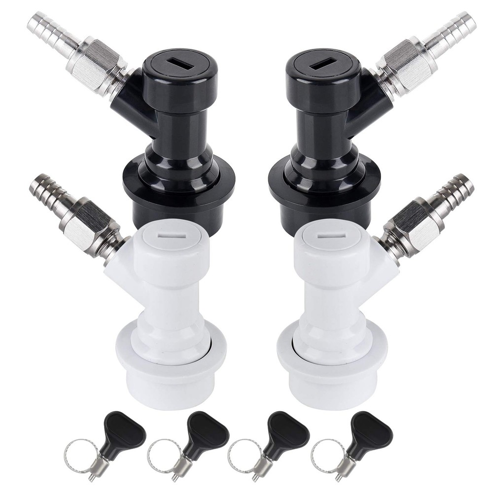 2 Pairs Ball Lock Disconnect Set, Home Brew Ball Lock Corny Keg Fittings for ...